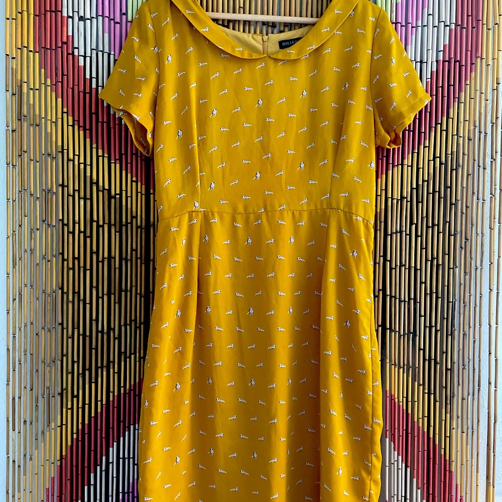 Mustard Raccoon dress!